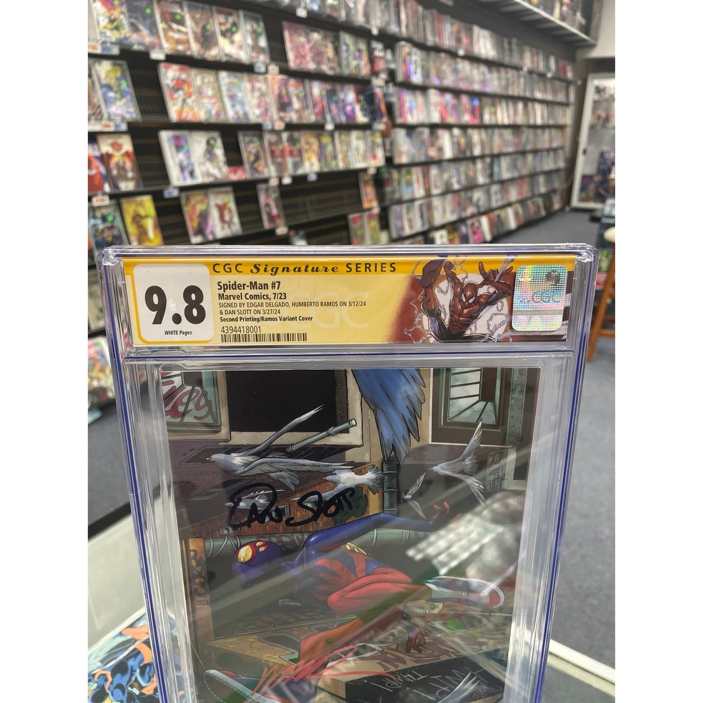 Spider-Man #7 2nd Print Virgin Edition (CGC Signature Series) X3 Signed