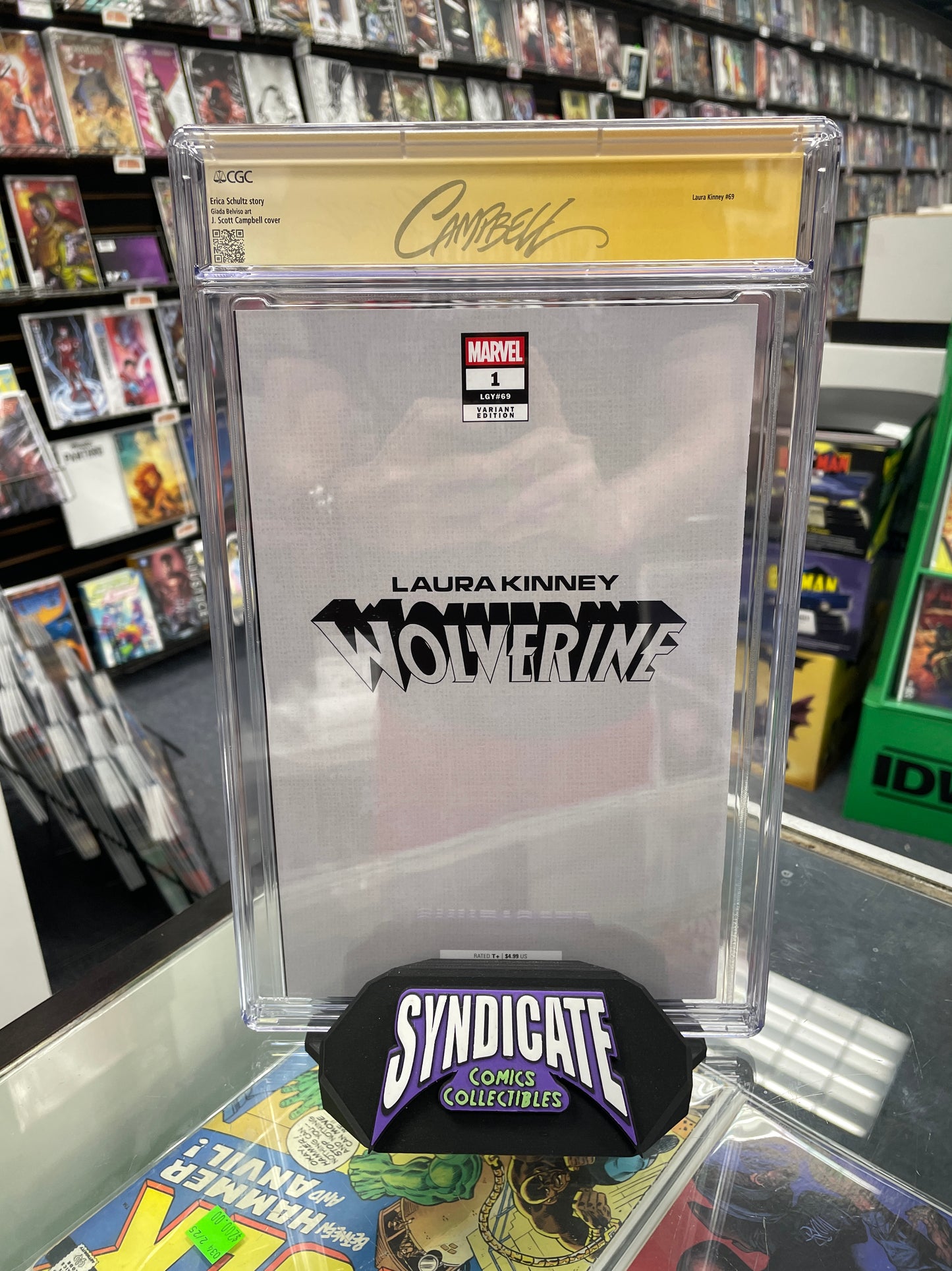 Laura Kinney: Wolverine #1 (CGC 9.8) J. Scott Campbell 1:100 Variant, Signed