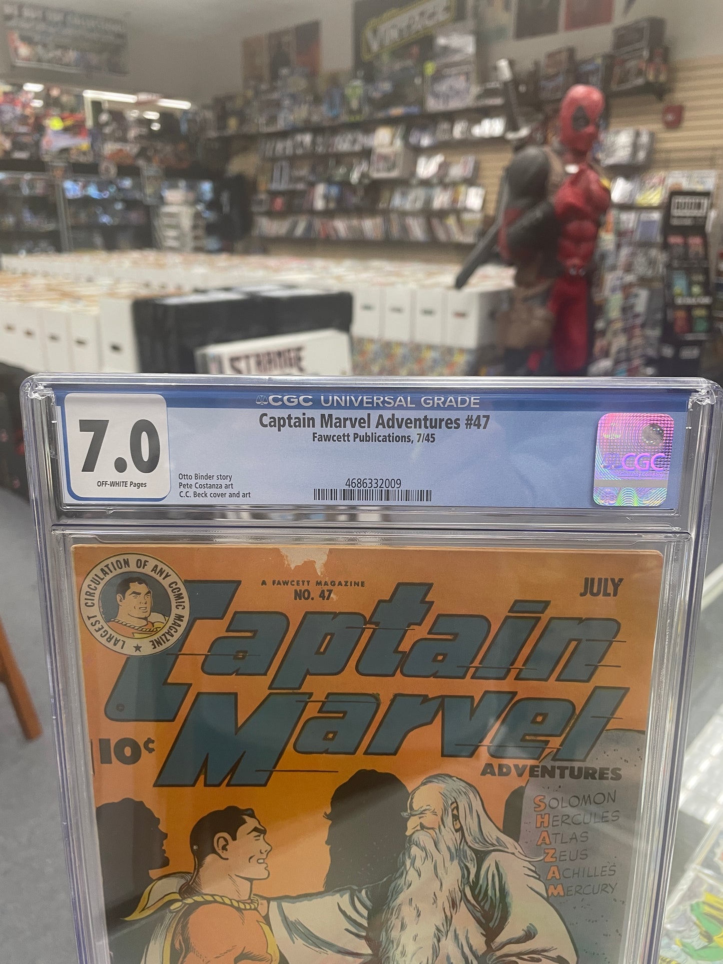 Captain Marvel Adventures #47 (CGC 7.0) Golden Age Captain Marvel