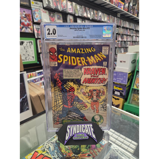Amazing Spider-Man #15 (CGC 2.0) 1st Kraven the Hunter