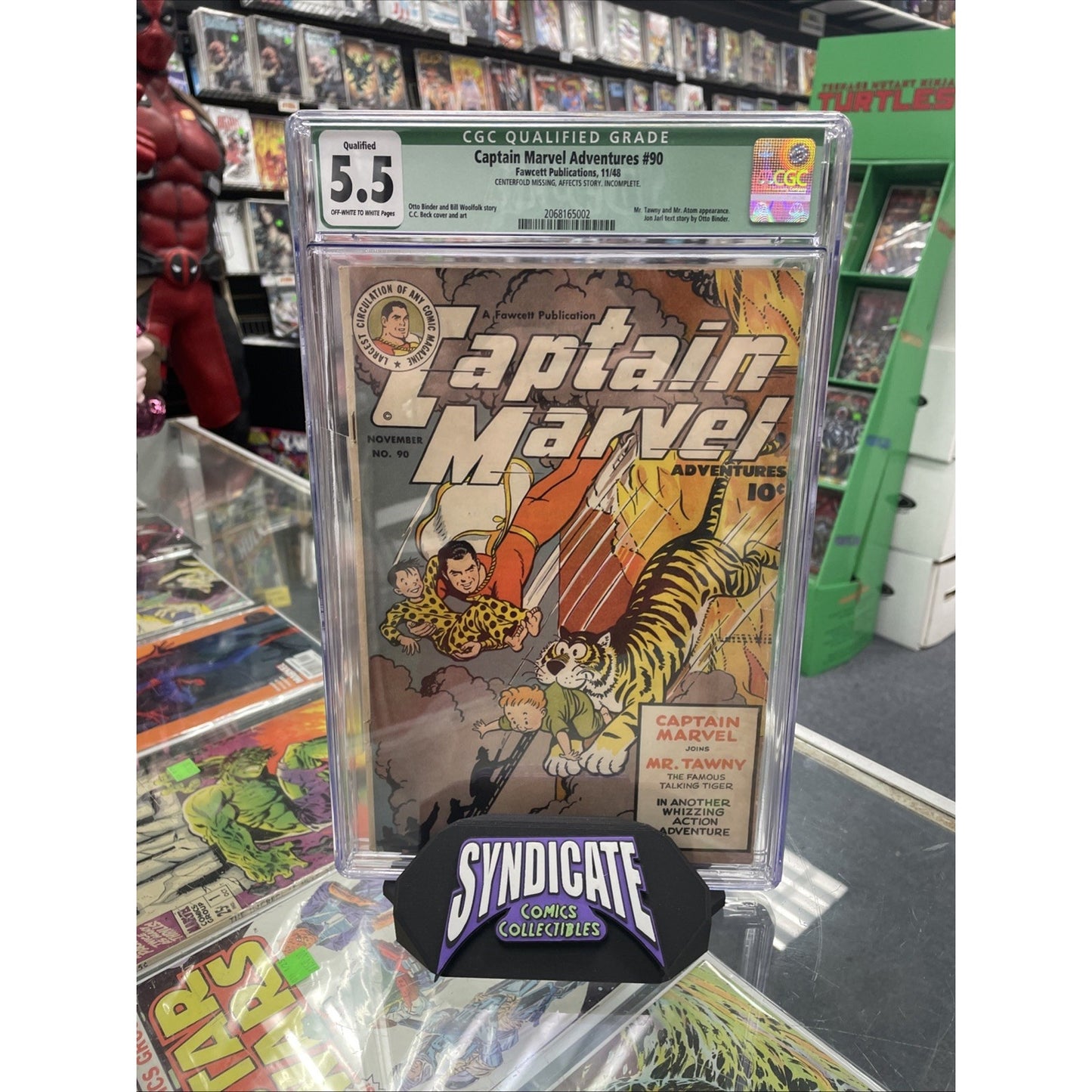Captain Marvel Adventures #90 (CGC Qualified 5.5) Golden Age, Missing Centerfold