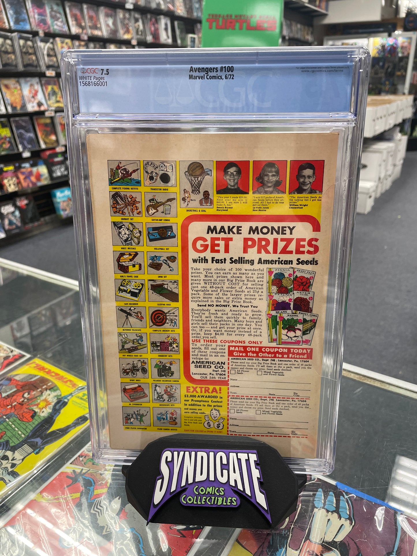 Avengers #100 (CGC 7.5) Bronze Age, White Pages