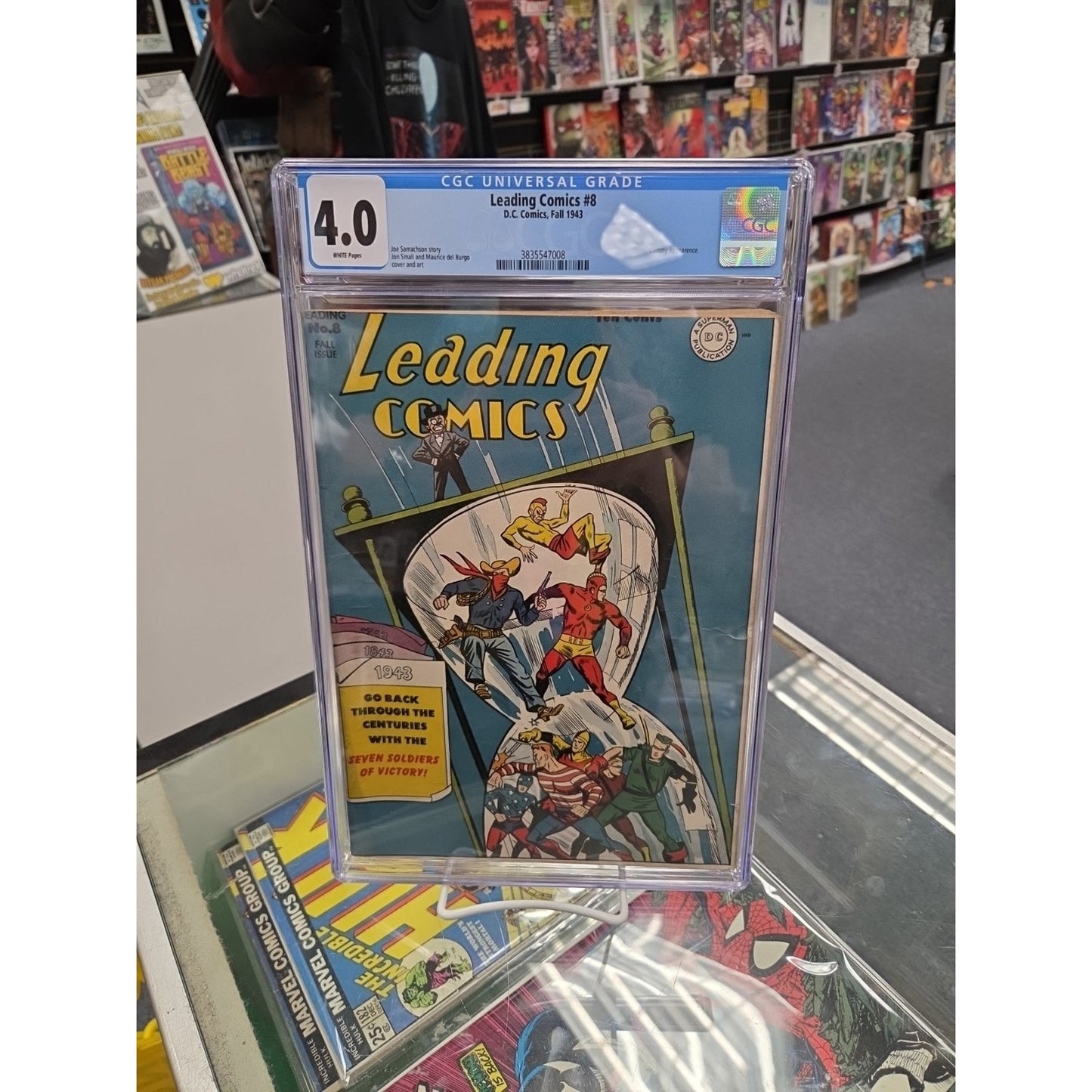 Leading Comics #8 (CGC 4.0) Golden Age DC, Seven Soldiers Of Victory