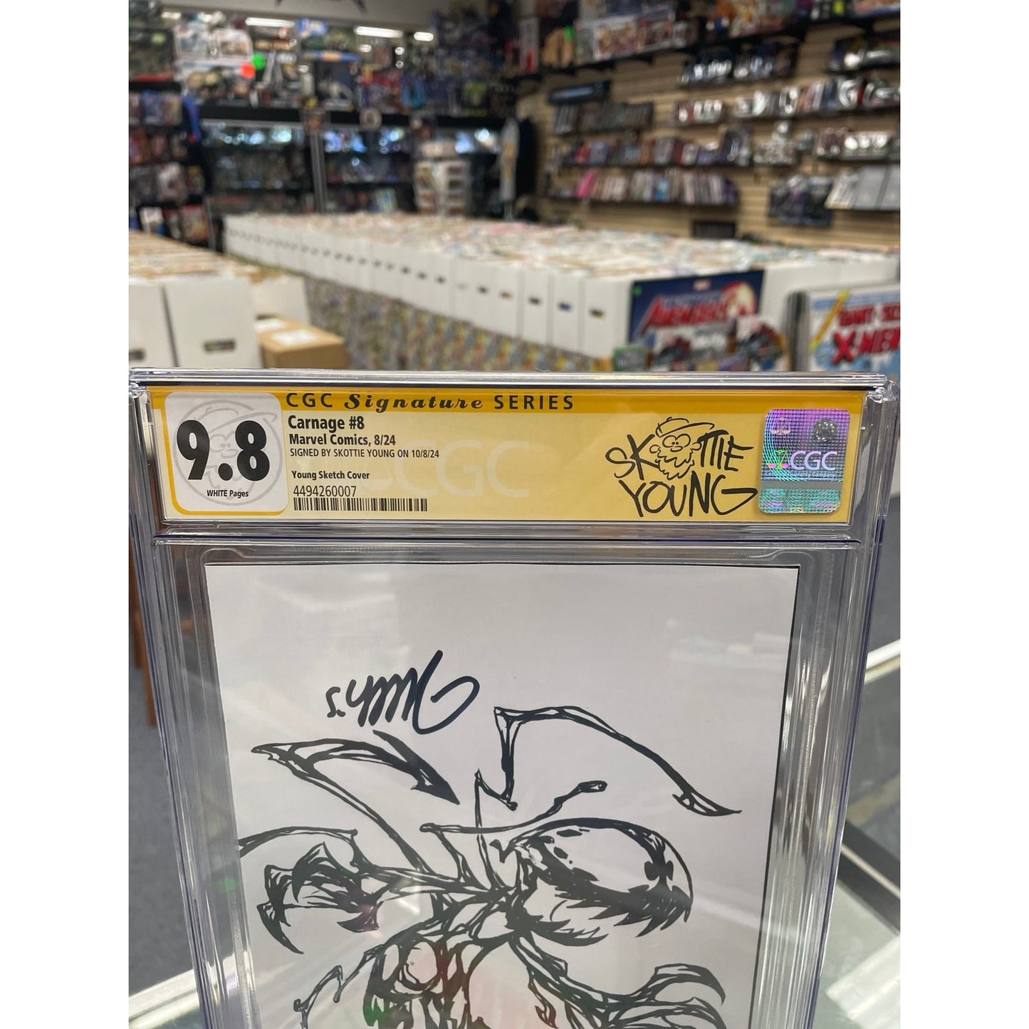 Carnage #8 1:50 Variant (CGC Signature Series 9.8) Signed by Skottie Young