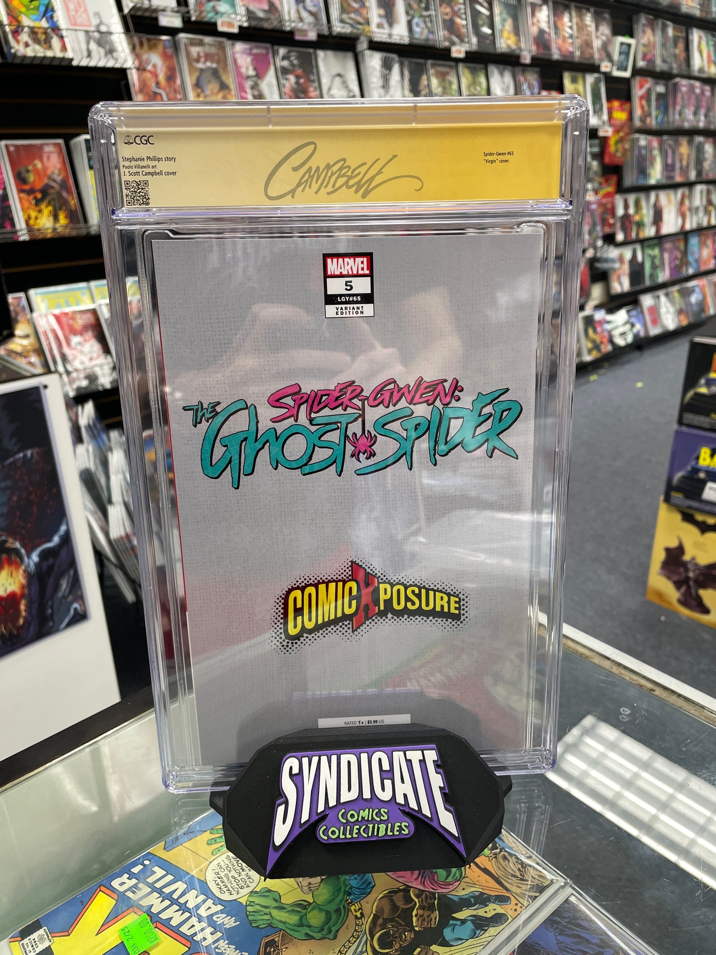 Spider-Gwen The Ghost-Spider #5 (CGC 9.8) Signed By J. Scott Campbell, Foil