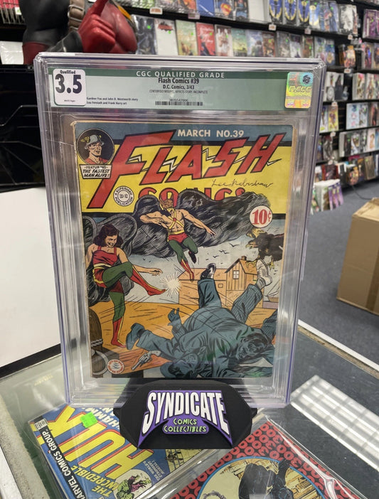 Flash Comics #39 (CGC Qualified 3.5) Golden Age, 1943
