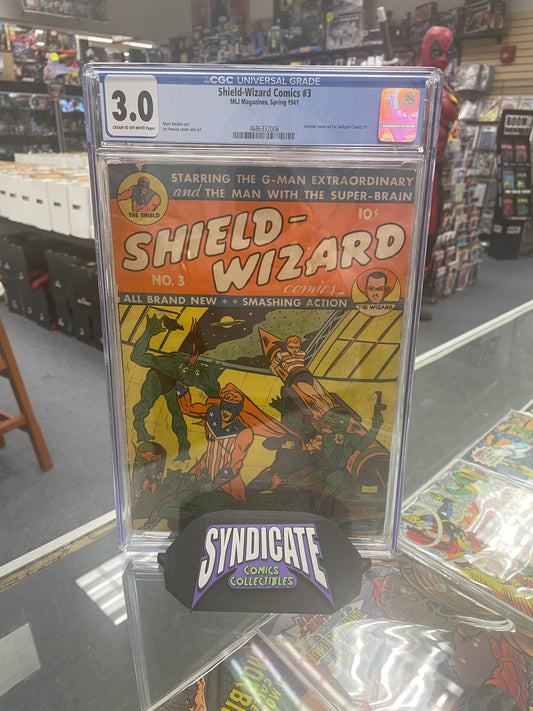 Shield-Wizard Comics #3 (CGC 3.0) Golden Age Shield