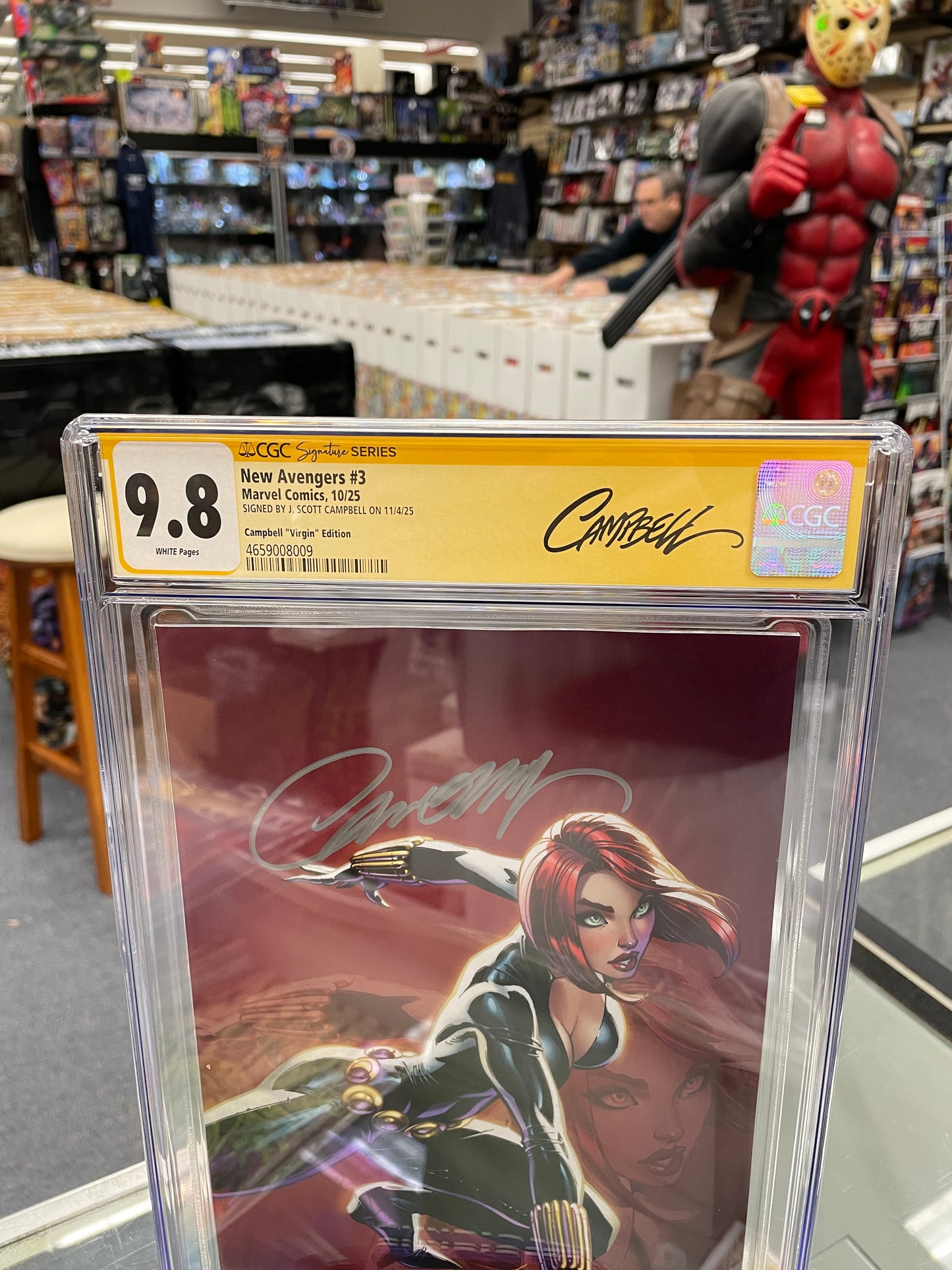 New Avengers #3 (CGC 9.8) J. Scott Campbell Virgin Variant, Signed