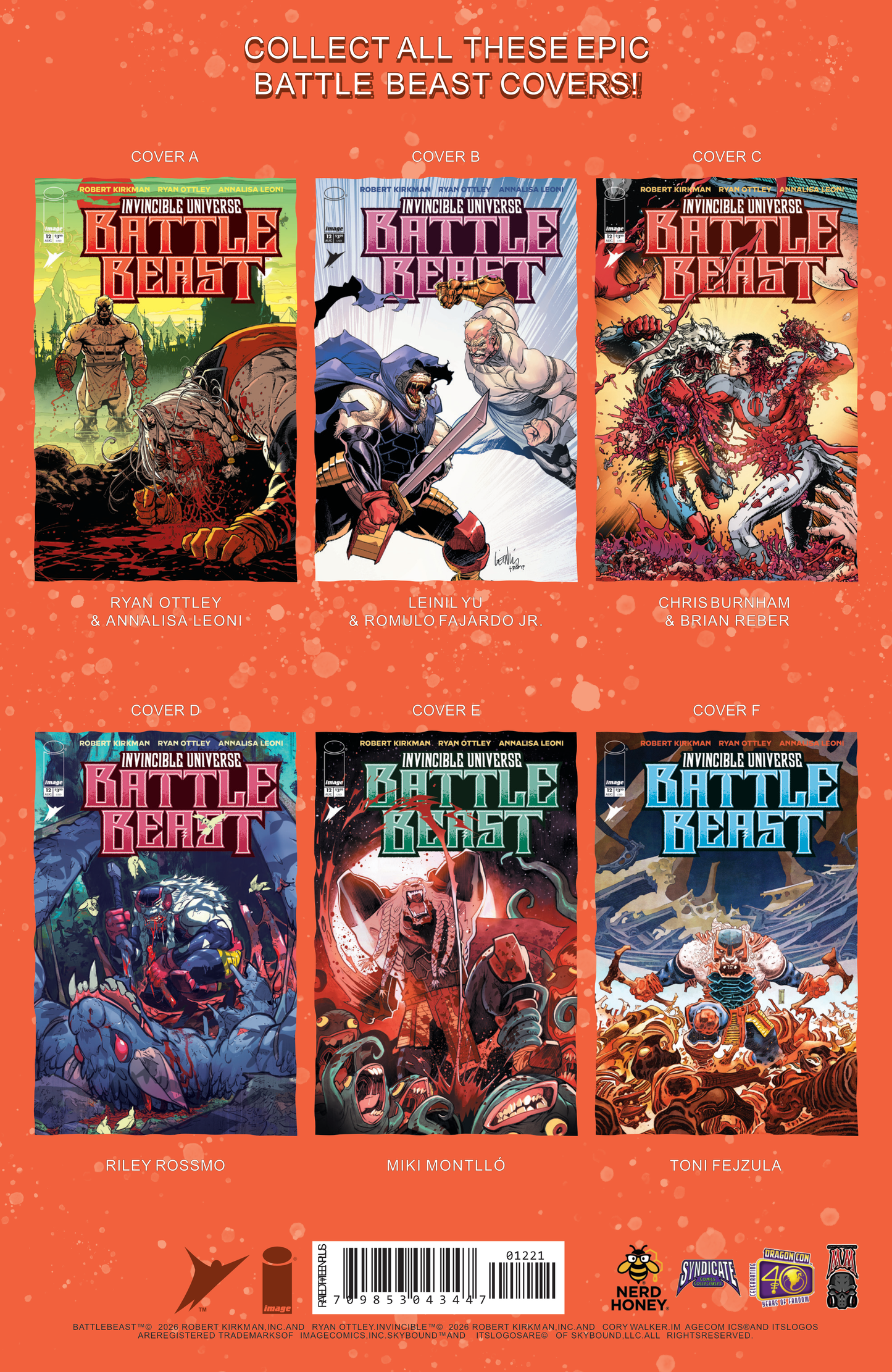 Invincible Universe: Battle Beast #12 Deegan Puchkors, Syndicate Comics & Collectibles DragonCon Exclusive Virgin Foil Variant
