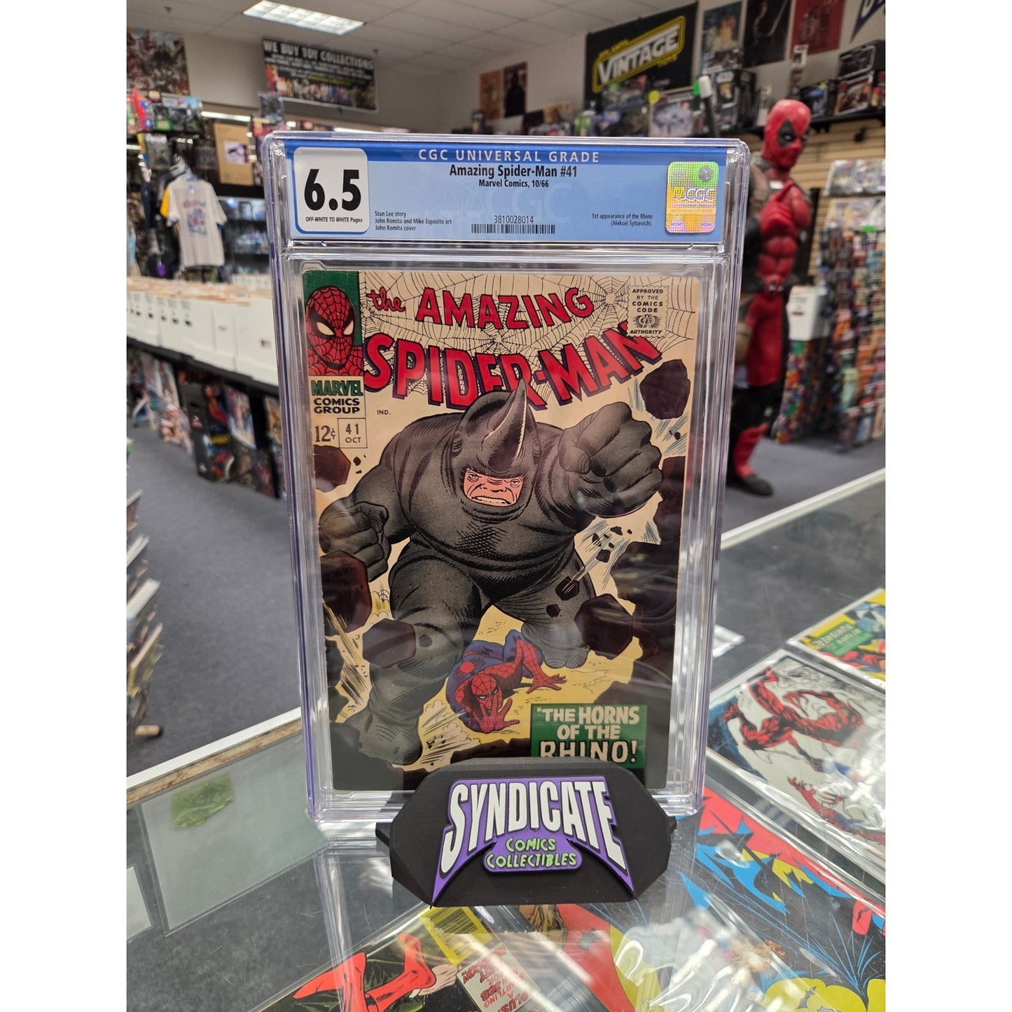 Amazing Spider-Man #41 (CGC 6.5) 1st Rhino