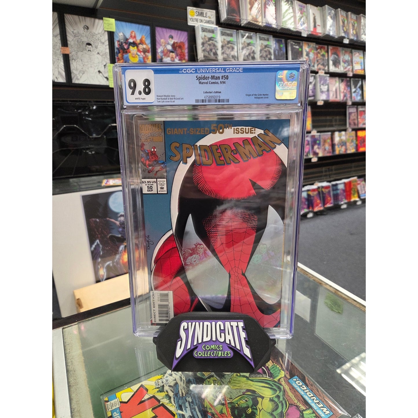 Spider-Man #50 (CGC 9.8) Collector's Edition, Holofoil Cover