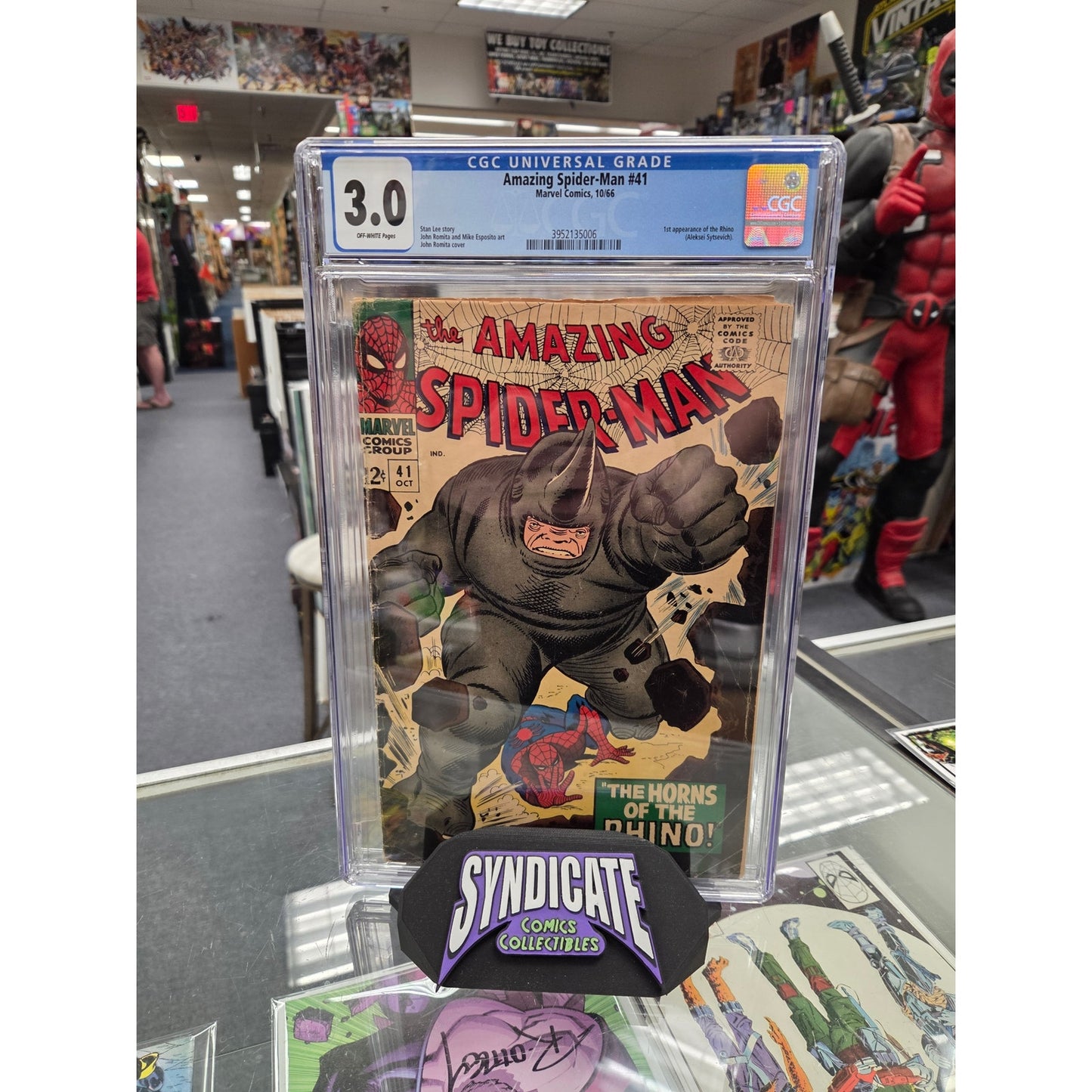 Amazing Spider-Man #41 (CGC 3.0) 1st Rhino