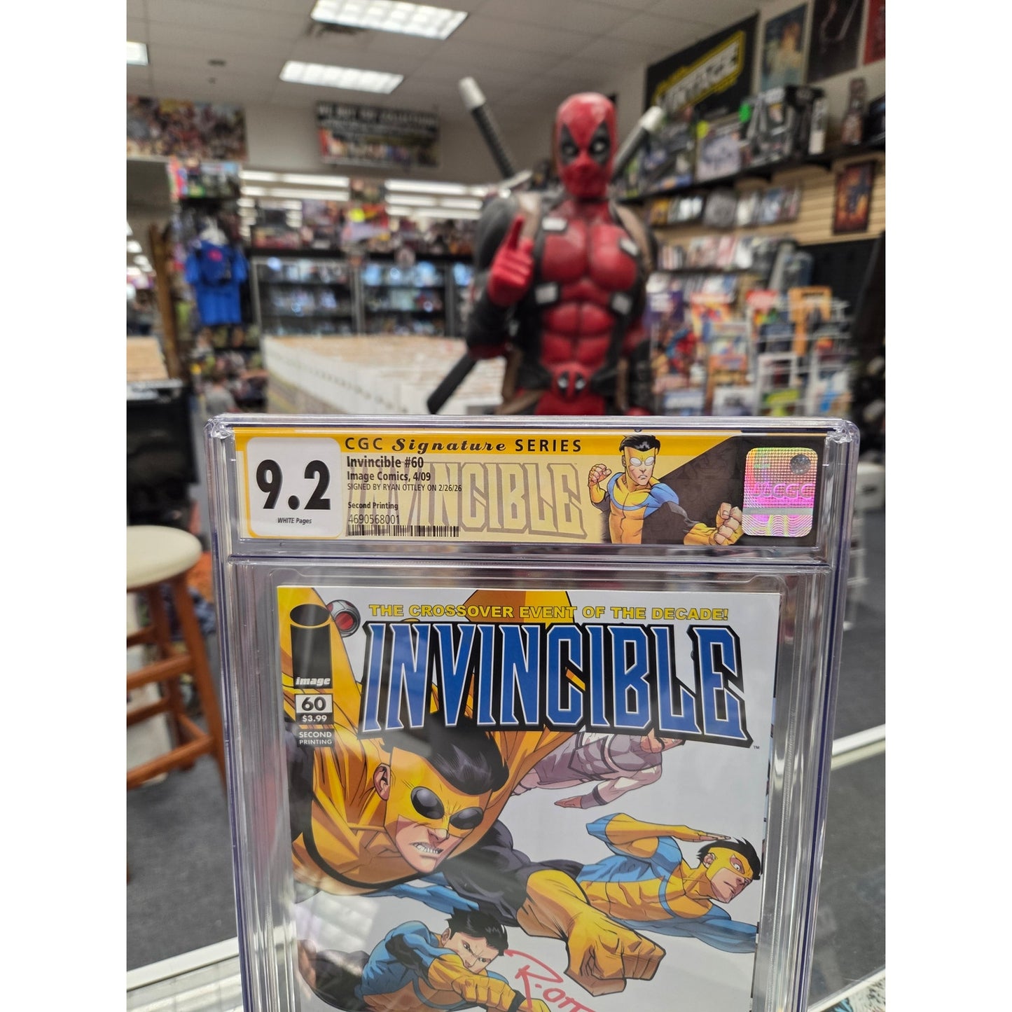 Invincible #60 (CGC 9.2) 2nd Print, Signed by Ryan Ottley