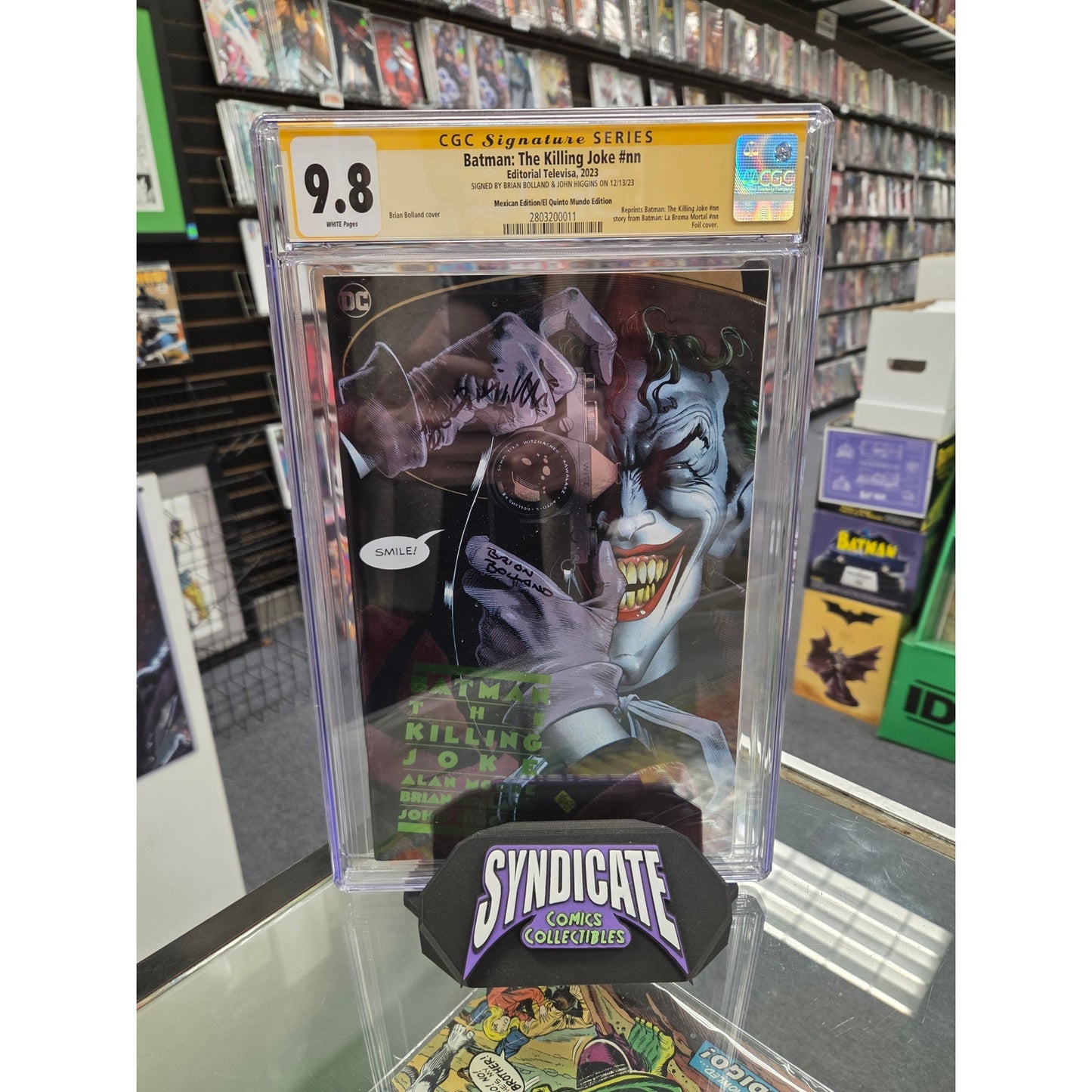 Batman: The Killing Joke (CGC 9.8) Signed by Brian Bolland & John Higgins, Mexican Foil Edition