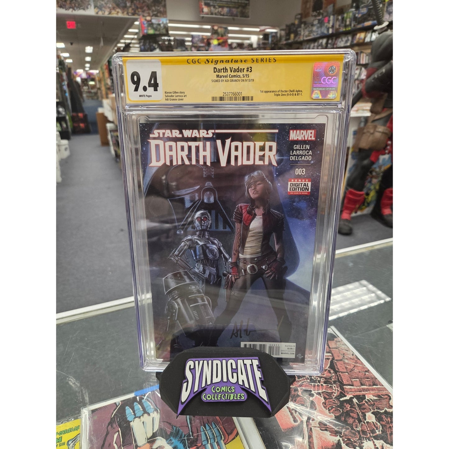 Star Wars: Darth Vader #3 (CGC 9.4) Signed by Adi Granov, 1st Appearance of Doctor Aphra