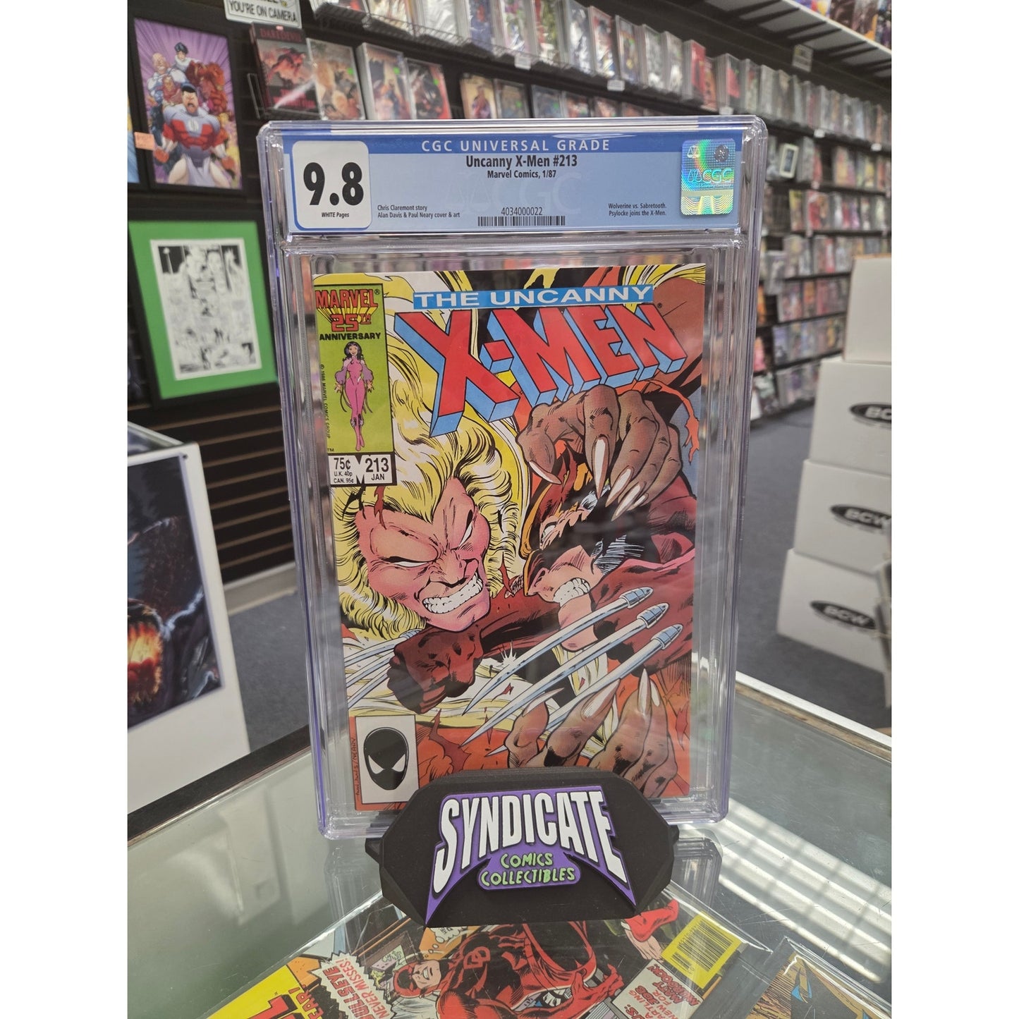 Uncanny X-Men #213 (CGC 9.8) Wolverine VS. Sabretooth