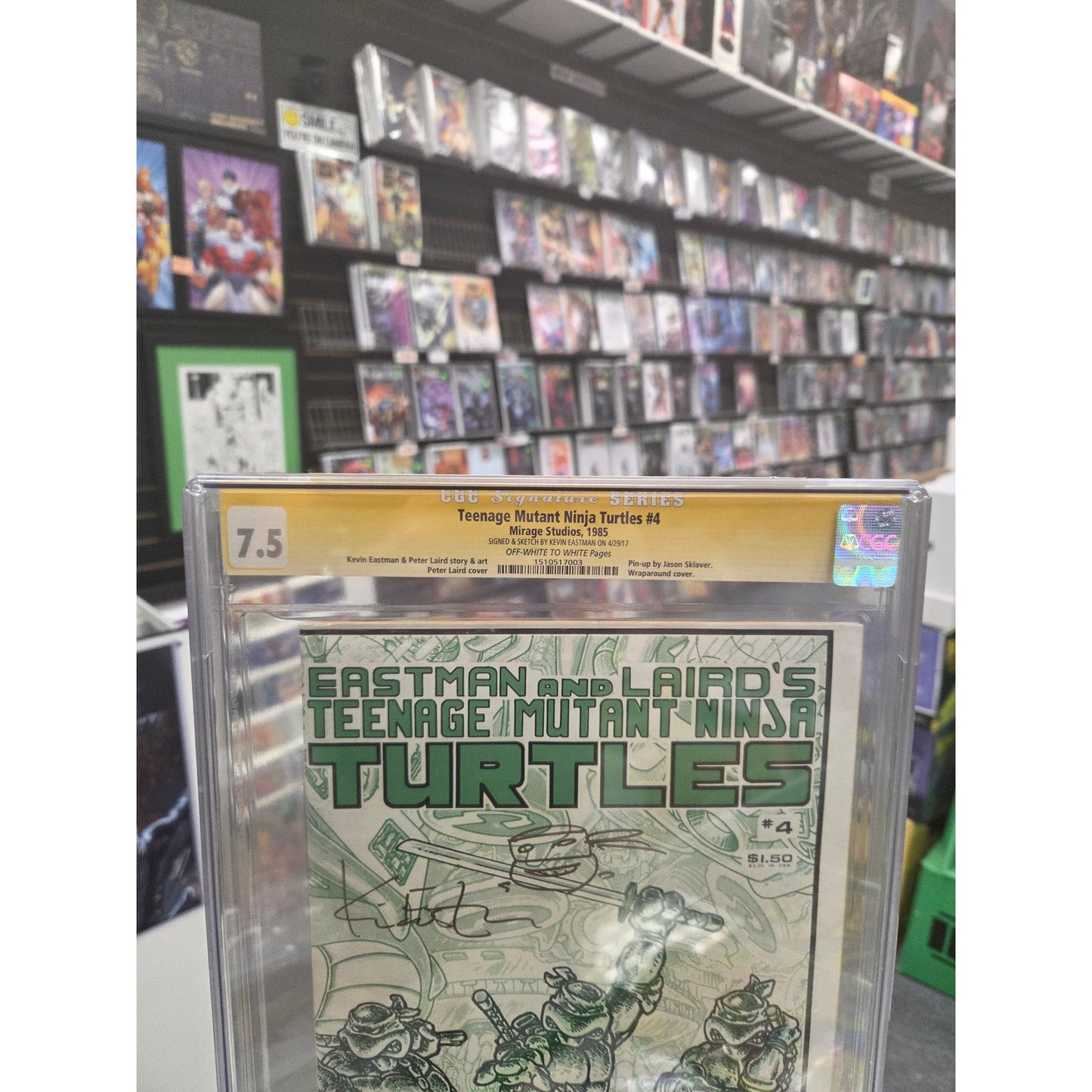 Teenage Mutant Ninja Turtles #4 (CGC 7.5) 1st Print, Signed by Kevin Eastman