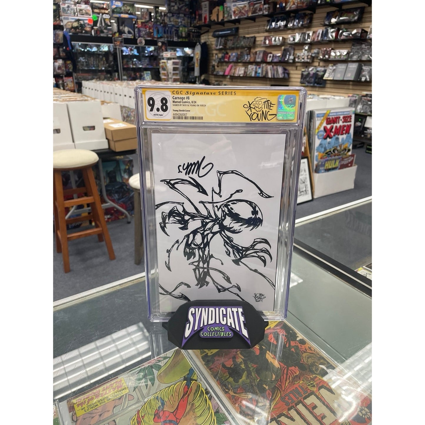 Carnage #8 1:50 Variant (CGC Signature Series 9.8) Signed by Skottie Young