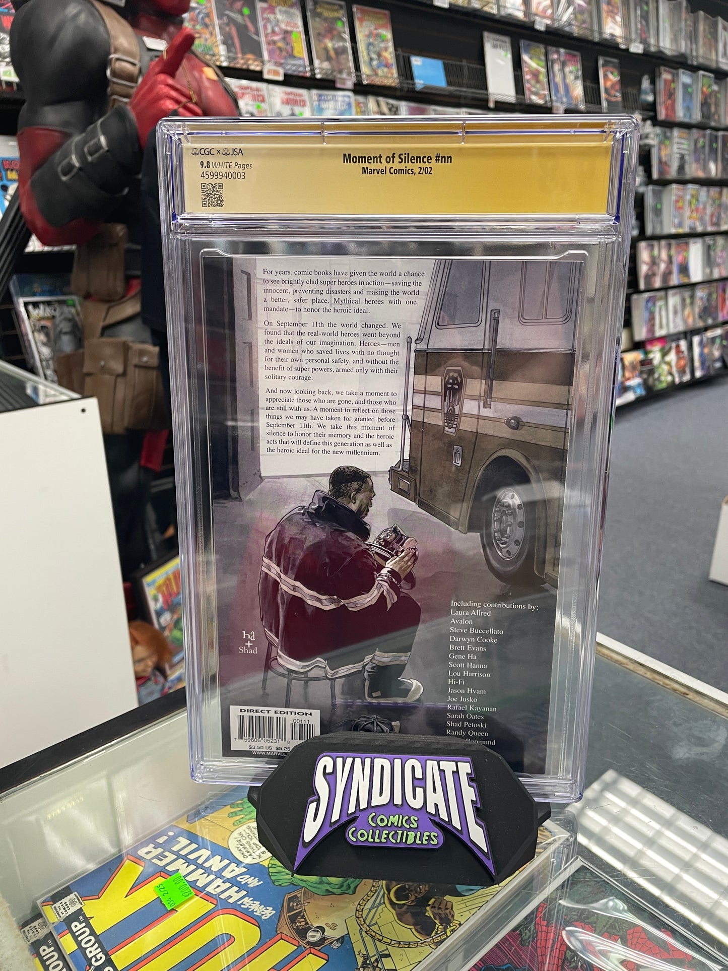 Moment of Silence #1 (CGC X JSA 9.8) Signed By Mark Bagley