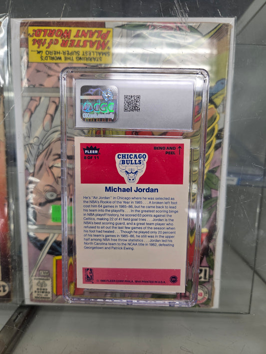 1986-1987 Fleer Stickers #8 Michael Jordan (CGC 5.0) Excellent