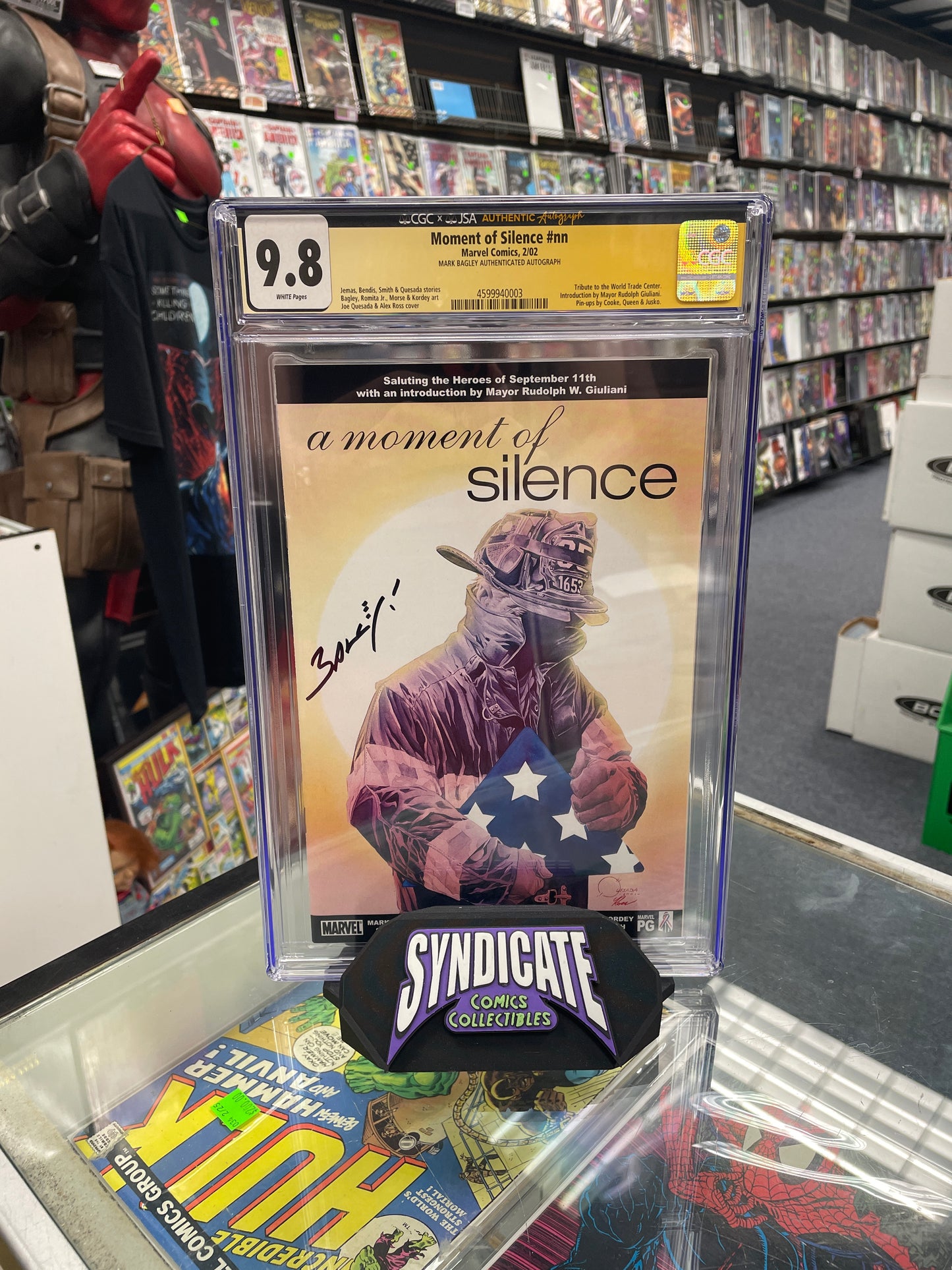 Moment of Silence #1 (CGC X JSA 9.8) Signed By Mark Bagley