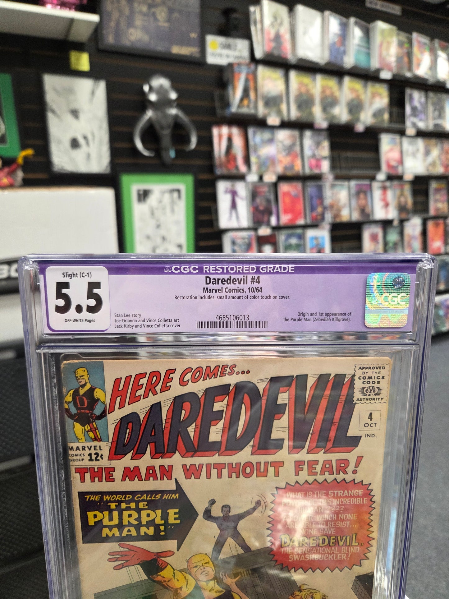 Daredevil #4 (Restored CGC 5.5) 1st Purple Man