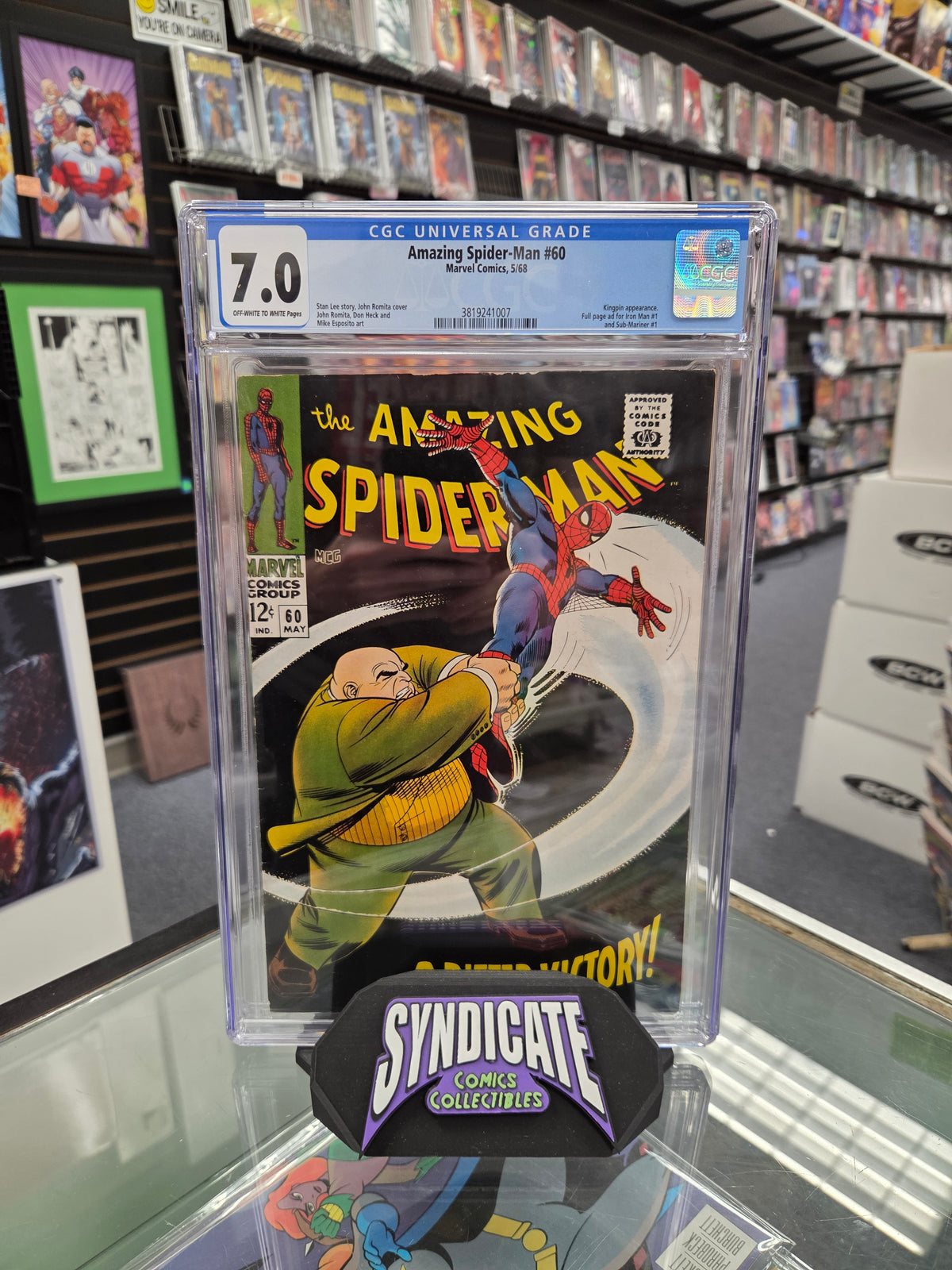 Amazing Spider-Man #60 (CGC 7.0) Kingpin Appearance
