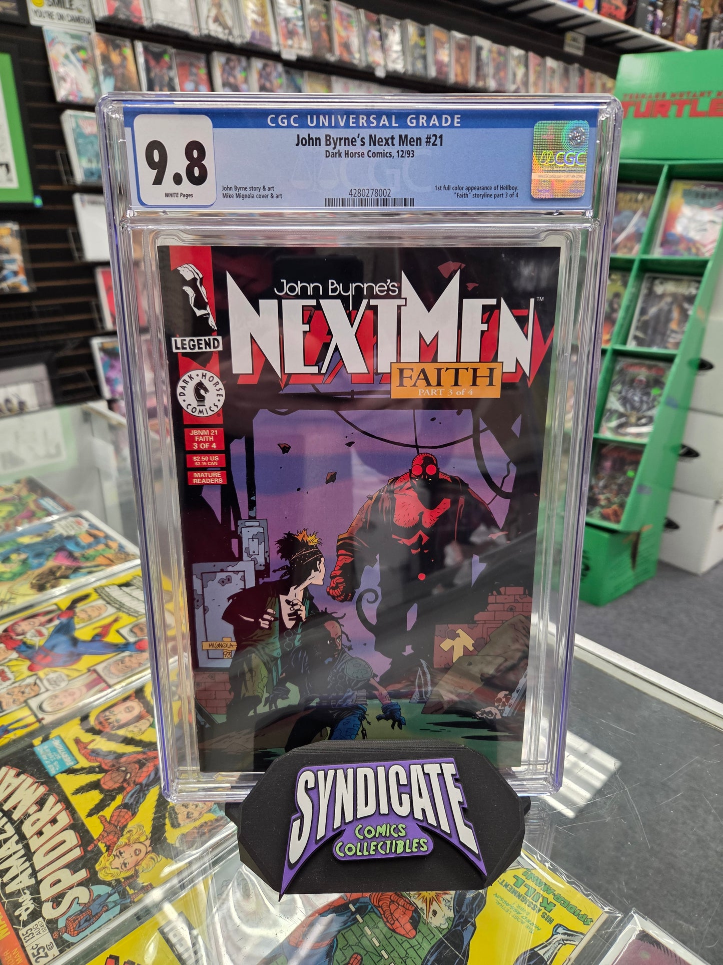 John Byrne's Next Men #21 (CGC 9.8) 1st Hellboy in Color