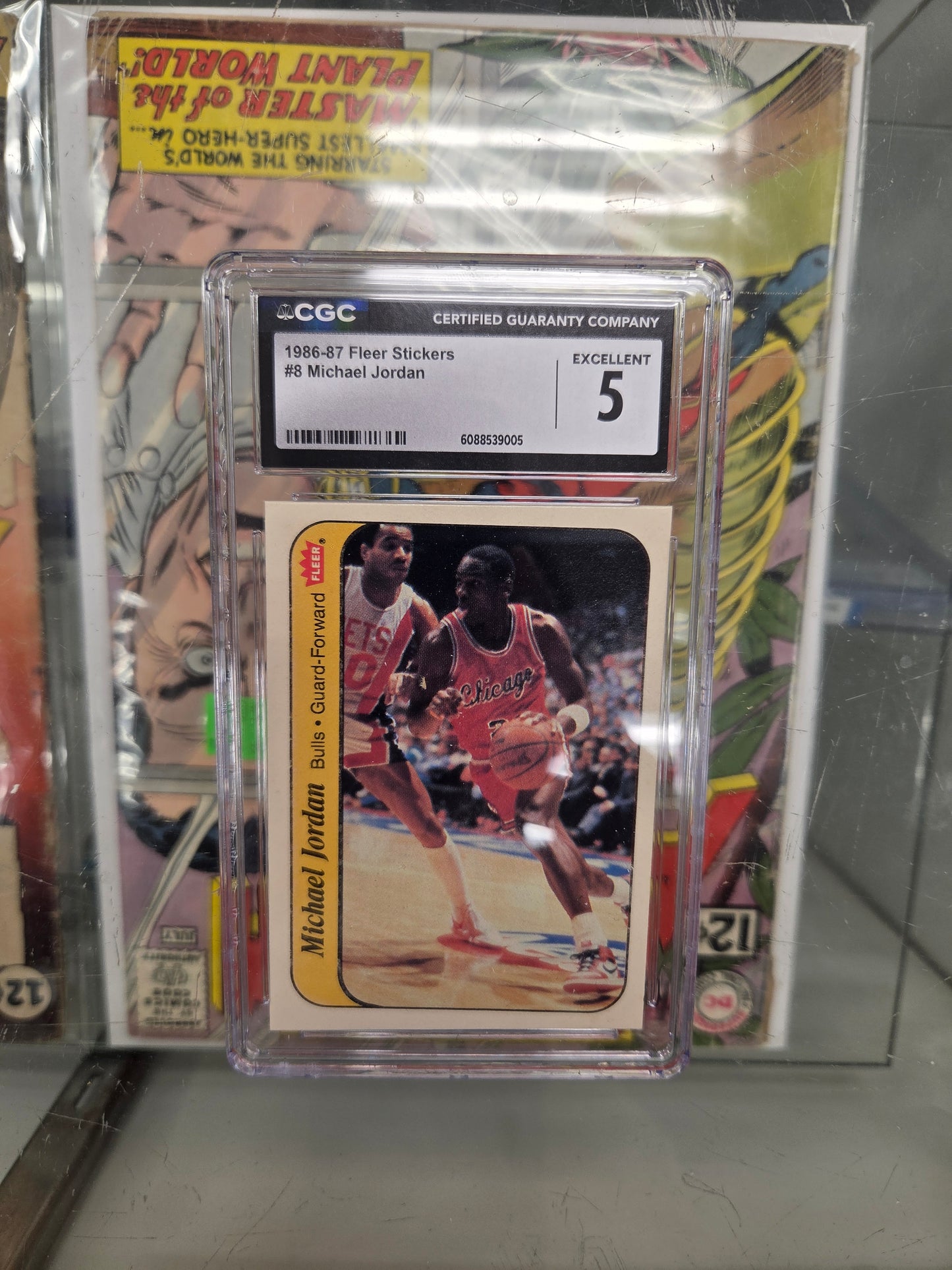 1986-1987 Fleer Stickers #8 Michael Jordan (CGC 5.0) Excellent