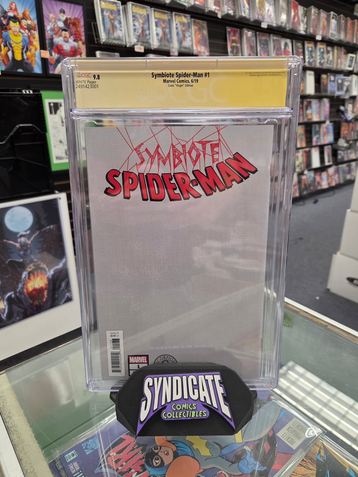 Symbiote Spider-Man #1 Scorpion Comics Virgin Variant (CGC 9.8) Signed by Clayton Crain
