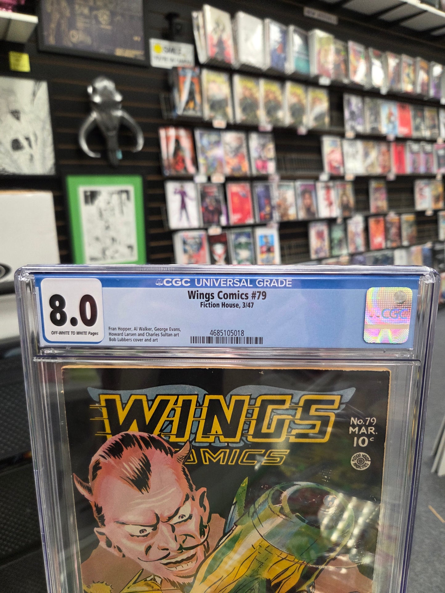 Wings Comics #79 (CGC 8.0) Golden Age War