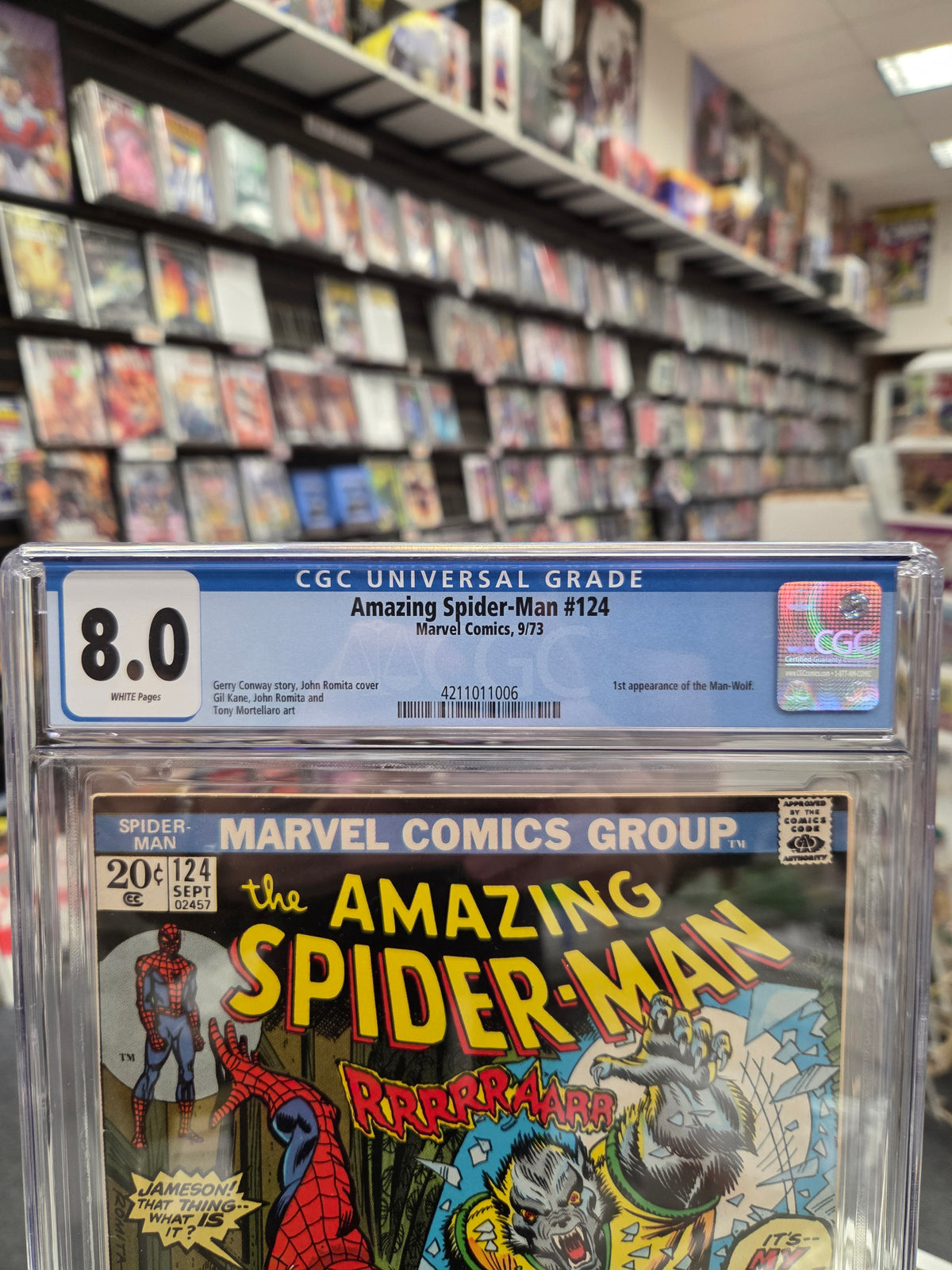 Amazing Spider-Man #124 (CGC 8.0) 1st Man-Wolf