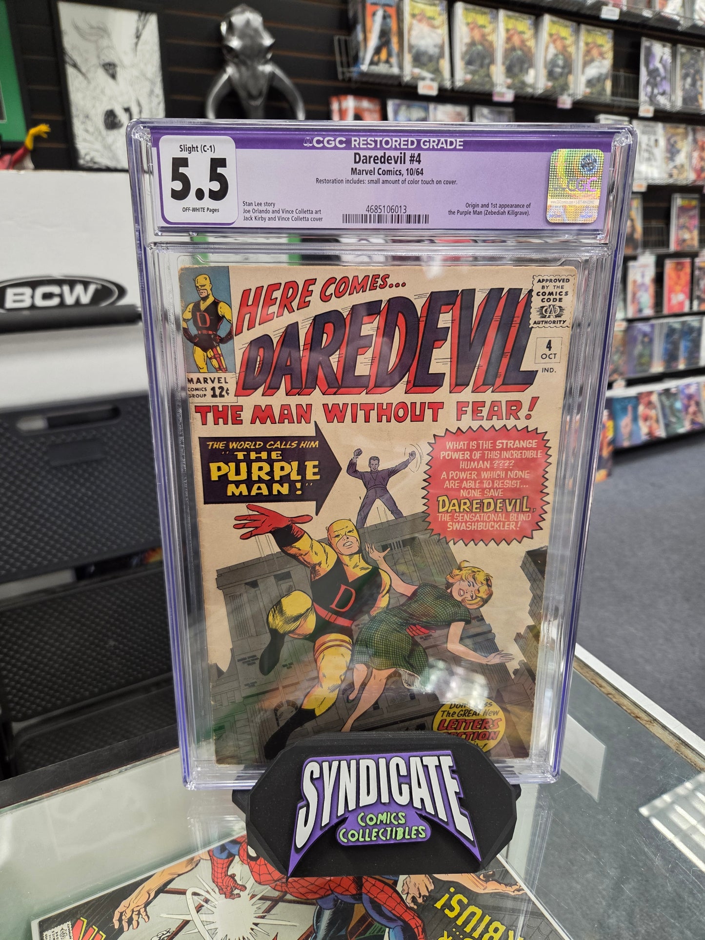 Daredevil #4 (Restored CGC 5.5) 1st Purple Man