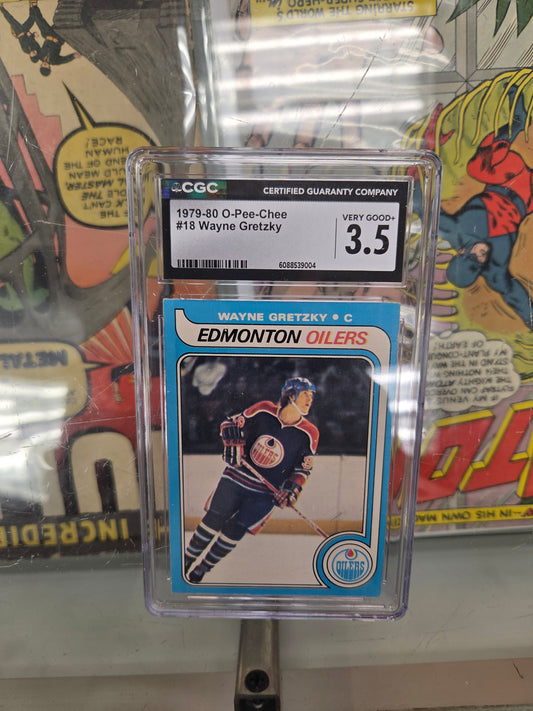 1979-1980 O-Pee-Chee #18 Wayne Gretzky (CGC 3.5) Very Good+