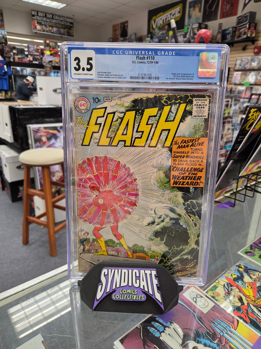 Flash #110 (CGC 3.5) 1st Wally West & Weather Wizard
