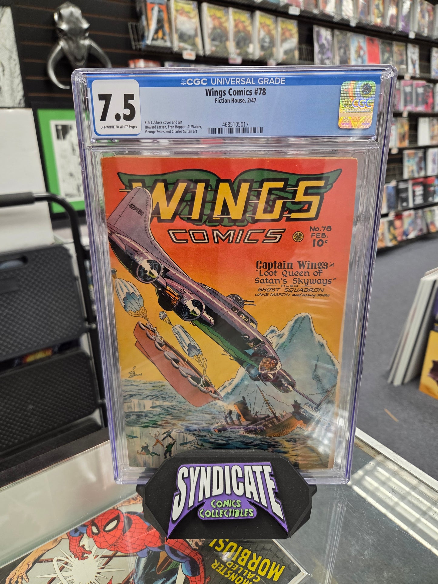Wings Comics #78 (CGC 7.5) Golden Age War