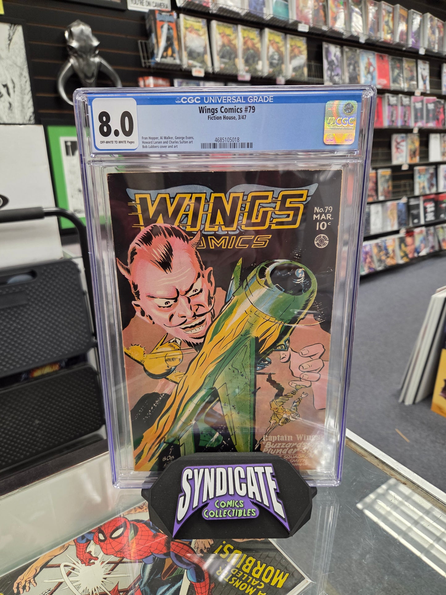 Wings Comics #79 (CGC 8.0) Golden Age War